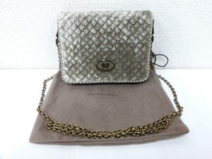 豊208VK/6C〇BOTTEGAVENETA ボッテガヴェネタ バタフライモチーフ ポシェット ショルダーバッグ 美品〇