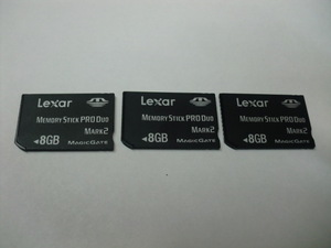 3枚セット　Lexar　MEMORY STICK PRO DUO　8GB　送料63円～　メモリーカード　メモリースティックプロデュオ