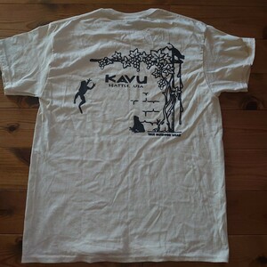 ★状態良 レアデザイン KAVU カブープリントロゴ Tシャツ アウトドア 制な里 GILDANKAVU サイズM 希少デザイン★