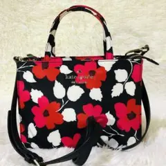 【極美品】Kate Spade ハンドバッグ　2way フラワー