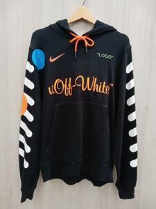 NIKE × OFF-WHITE ナイキ オフホワイト コラボ メンズ パーカー プルオーバー フーディー ブラック オレンジ AA3257-010