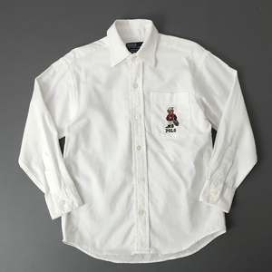 キッズ POLO RalphLauren ポロベアー刺 オックスフォードシャツ ボーイズ5(110～120cm)