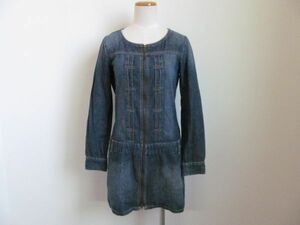 (57125)GAP　ギャップ　レディース　デニム　ワンピース　長袖　ブルー　S　USED