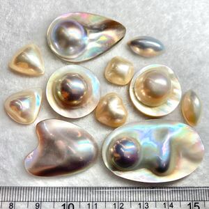 1円〜!!変形!!［マベパールおまとめ174ct］j 約34.8g mabe pearl パール 半円真珠 jewelry ジュエリー ルース 裸石 宝石 w3マ27