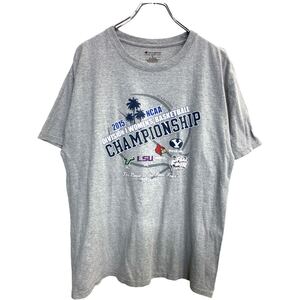 Champion 半袖 プリント Tシャツ Lサイズ チャンピオン グレー 古着卸 アメリカ仕入 t2408-4128