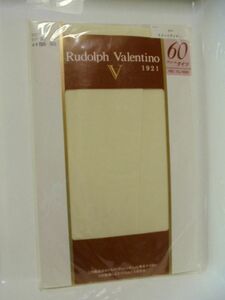 新品 Rudolph Valentino 厚木ナイロン 60デニールタイツ スイートアイボリー L