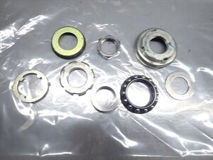 βED12-4 ホンダ CBR250R MLHMC418 動画有 純正 ステムナット セット 交換用に！ベアリングはおまけ！スレッド部歪み有り！