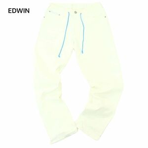 EDWIN エドウィン ER007 ジャージーズ★ 麻 リネン混 イージー ストレッチ デニム パンツ ジーンズ Sz.L　メンズ 白　A4B01204_3#P