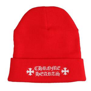 クロムハーツ Chrome Hearts WOOL WATCH CAP ウールワッチキャップ サイズ:ONE SIZE CHプラスステッチアクリルビーニー 中古 OM10