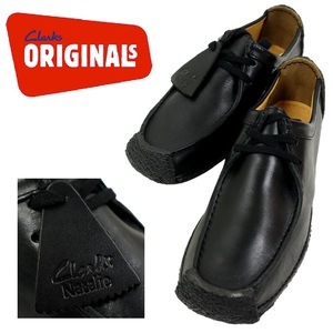 【S1918】【未使用品】Clarks クラークス レザーシューズ ワラビー ブラック US6 23㎝