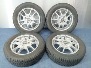 ★8.5-9分山★21年製★ HANKOOK Winter i cept iZ2A 155/65R13　社外ホイール 13×4J +42 4H-100 4本セット スタッドレス 軽自動車等　G174