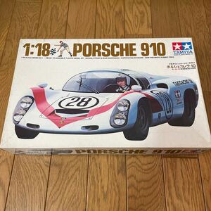 タミヤ 未組立 プラモデル 1/18 チャレンジャーシリーズ NO1 ポルシェ カレラ 10 モーター付 TAMIYA PORSCHE 910 小鹿物 当時物