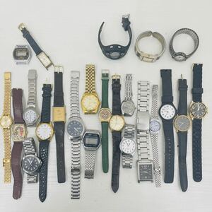 698 時計 23点 まとめ売り まとめて 大量 swatch スウォッチ SEIKO セイコー CASIO カシオ CITIZEN ELGIN fossil ALBA 防水 本革 QZ AT