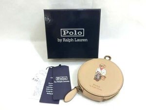 ポロ ラルフ ローレン POLO RALPH LAUREN ベア コインケース 小銭入れ 径9.5×厚み2.1cm 箱付 中古 ■