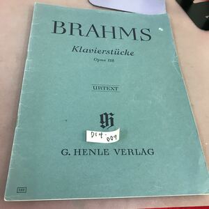 D14-009 BRAHMS Klavierstcke Opus 118 外国語楽譜