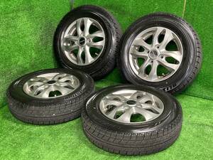 エッセ等に ブリヂストン BALMINUM 13×4J OFF45 4H PCD100 ブリヂストン BLIZZAK VRX 145/80R13 売切!!