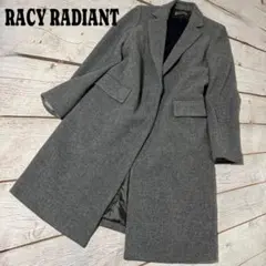 RACY RADIANTレイシーラディアント チェスターコート グレー カシミヤ