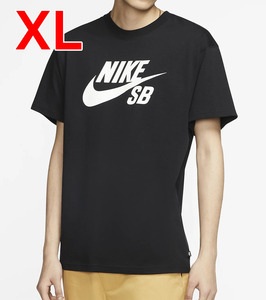 【新品・送料無料】XL NIKESBロゴスケートボードTシャツCV7540-010 ブラック ナイキエスビーLOGO 半袖TEE