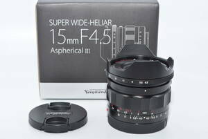 【特上品】 VoightLander 単焦点広角レンズ SUPER WIDE-HELIAR 15mm F4.5 ASPHERICAL III E-mount Eマウント対応 ブラック　＃5890