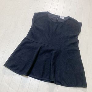 3941☆ UNITED ARROWS GREEN LABEL RELAXING トップス ノースリーブ チュニック カジュアルレディース ブラック