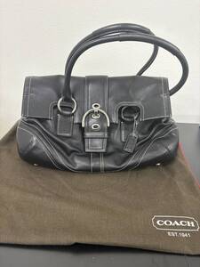 COACH/コーチ オールレザー ハンドバッグ・トートバッグカラー：ブラック　送料無料