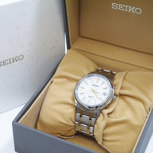 USED品・保管品 SEIKO セイコー DOLCE ドルチェ 7B24-0BC0 ラジオウェーブコントロール 電波ソーラー 腕時計 3針 デイト 外箱/ケース付き