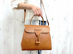 極美品 LOEWE ロエベ ハンドバッグ ショルダーバッグ バッグ レザー 茶 2WAY 75231