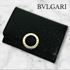 ブルガリ BVLGARI カードケース 名刺入れ ロゴクリップ ブラック