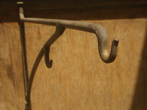 antique　bronze　bracket　633g　アンティーク　インテリア　銅製　自在　壁付け　吊具　フック　2点留め　2点吊り　吊り金具　