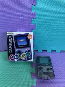 1円 Nintendo 任天堂 GAME BOY COLOR ゲーム ボーイ カラー 元箱付 携帯型 家庭用 ゲーム機 クリア GB コレクション 現状品 保管品