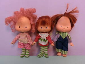 ストロベリーショートケーキ 70s ビンテージ 人形 フィギュア 3体セット ケナー Strawberry Shortcake Vintage Kenner 80sファンシー苺