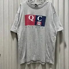 【送料無料】USA古着 QUEBEC カナダ ロゴプリントTシャツ