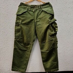 kolor　becon カラー　ビーコン　 m65 タイプ　ミリタリー　カーゴ　パンツ　cargo pant olive コットンリネン　綿麻　オリーブ　日本製　