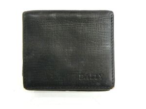 ●A-399● BALLY/バリー　レザー　コインケース　ブラック　中古