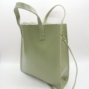 ◇ Θ THEBAG PREMIUM NEW YORK 2way ハンドバッグ ショルダーバッグ グリーン系 レディース E