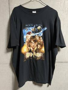 ヴィンテージ 00s Harry Potter ハリーポッター Tシャツ ハリー・ポッターと賢者の石 XXL ムービー 映画 ブラック 黒 オフィシャル