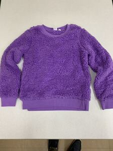 ★GAP★新品★130★ファー・トレーナー★ボア★セーター★人工ファータイプ★ムラサキ★人気の定番★暖かいです★3-2