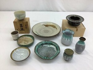 小石原焼/小鹿田焼 陶器まとめ/茶碗/皿/酒器/飛びかんな 中古品 ACB