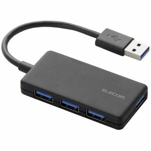 【新品】USB3.0ハブ/コンパクト/バスパワー/4ポート/ブラック U3H-A416BBK