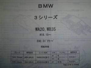 BMW ３シリーズ　Ｅ９２ ２ＤＣＰ　Ｈ18.10～ パーツガイド