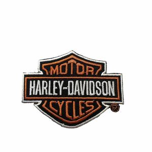 90s USA製 当時物 Harley-Davidson ビンテージ パッチ ワッペン ハーレーダビッドソン チョッパー アイロン ウィング バー&シールド 