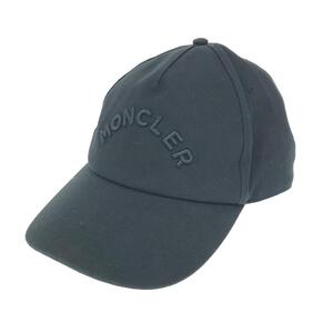 良好◆MONCLER モンクレール キャップ ◆J10913B00040 ブラック 綿100％ ユニセックス 帽子 ハット hat 服飾小物