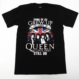 【送料無料】【新品】半袖Tシャツ QUEEN クイーン ロックTシャツ 両面プリント 黒 ブラック メンズ Mサイズ■TB20-121