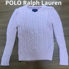 Polo Ralph Lauren ピンク ケーブルニットセーター 6X