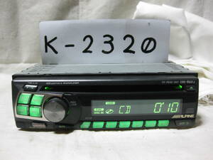 K-2320　ALPINE　アルパイン　CDE-9801J　1Dサイズ　CDデッキ　故障品