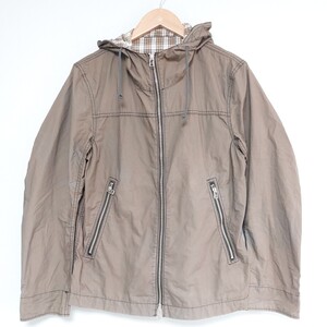 【mountain parka】マウンテンパーカー ジャケット ブラウン系 綿 コットン 無地 アウトドア キャンプ 人気 定番 メンズ サイズL /Y7166LL