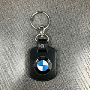 BMW 純正 BMWキーホルダー レザーキーホルダー 本革 黒 ブラック 60