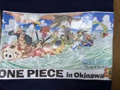 ワンピース　ONE PIECE 沖縄　Tシャツ　紺色　原画　尾田栄一郎　難あり