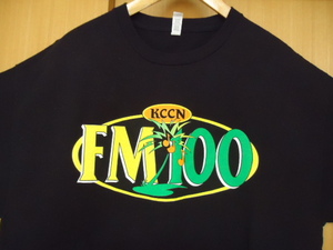 ハワイ　KCCN FM 100　FMラジオ　イベント　Ｔシャツ　黒色　ＸＬ