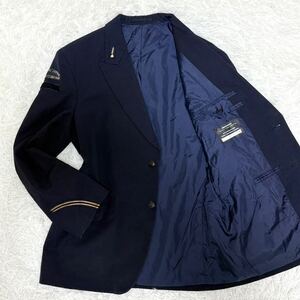 1円【美品】ヨウジヤマモト YOHJI YAMAMOTO テーラードジャケット ブレザー 紺ブレ CENTRAL JAPAN ウールギャバ JR東海 鉄道 紺 ネイビー M